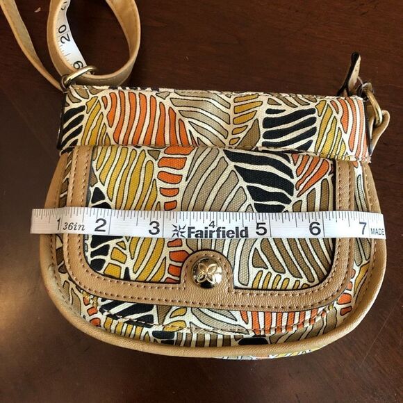 RELIC - Tropical-Patterned Canvas w/Faux Leather Trim Crossbody GREAT CONDITION! - Picture 12 of 16